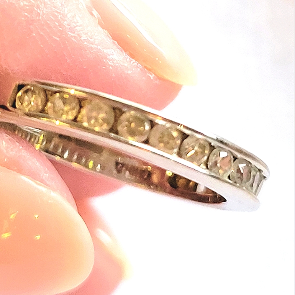 Sterling Silver CZ Eternity Band